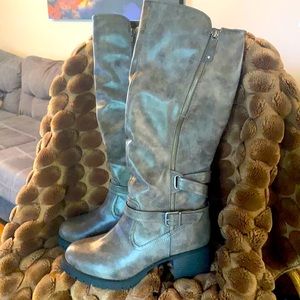 Jellypop Drift Knee-high Boots - Faux Leather